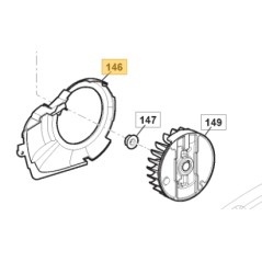 Convogliatore aria ORIGINALE STIGA per motosega AC27T - AC31 118804778/0 | NewgardenParts.com