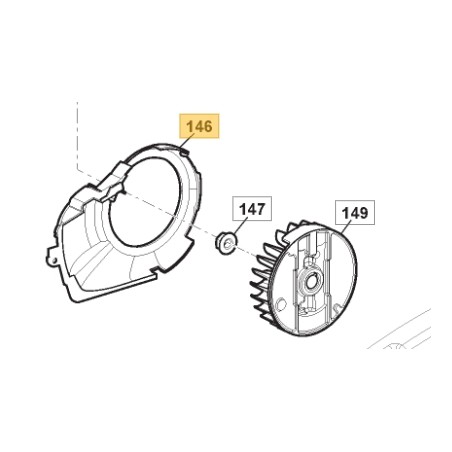 Convogliatore aria ORIGINALE STIGA per motosega AC27T - AC31 118804778/0 | NewgardenParts.com