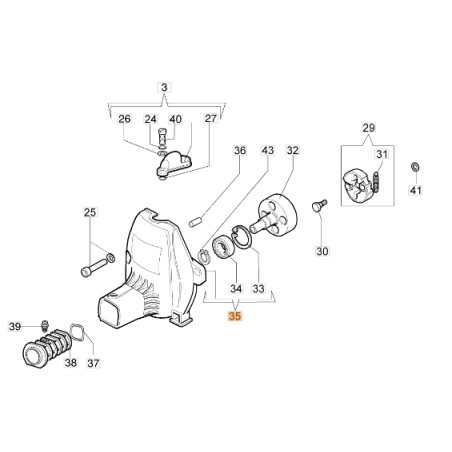 Convogliatore decespugliatore modelli 446BP ORIGINALE EMAK 61042024CR | NewgardenParts.com