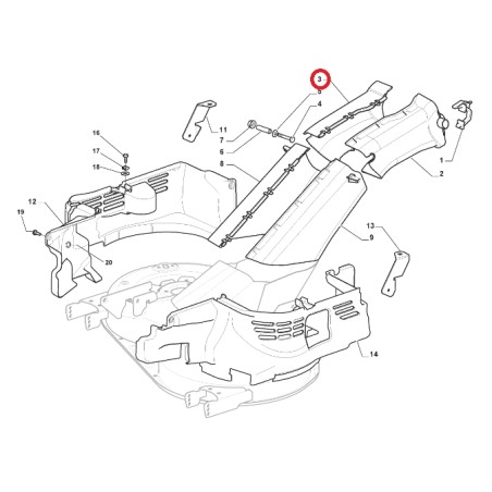 Convogliatore posteriore destro ORIGINALE STIGA trattorino rasaerba 325108056/0 | NewgardenParts.com