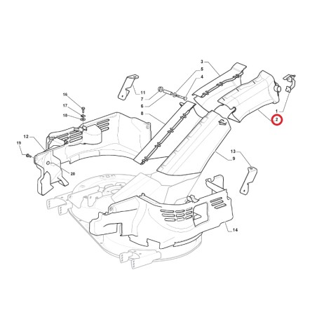 Convogliatore posteriore sinistro ORIGINALE STIGA trattorino rasaerba 325108057/0 | NewgardenParts.com