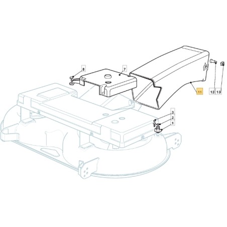 Convogliatore posteriore trattorino modelli 1440H ORIGINALE STIGA 325108009/1 | NewgardenParts.com