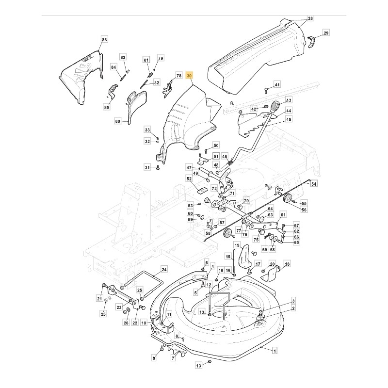 Convogliatore uscita ORIGINALE STIGA trattorino tagliaerba am 66-2 327107504/0