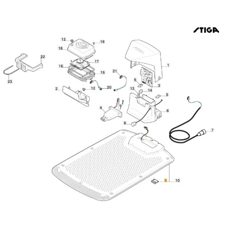 Coperchio cavi robot tagliaerba modelli A1000 ORIGINALE STIGA 322110129/0 | NewgardenParts.com