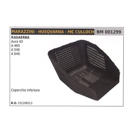 Coperchio cesto HUSQVARNA rasaerba tosaerba tagliaerba aura 40 001299 | NewgardenParts.com