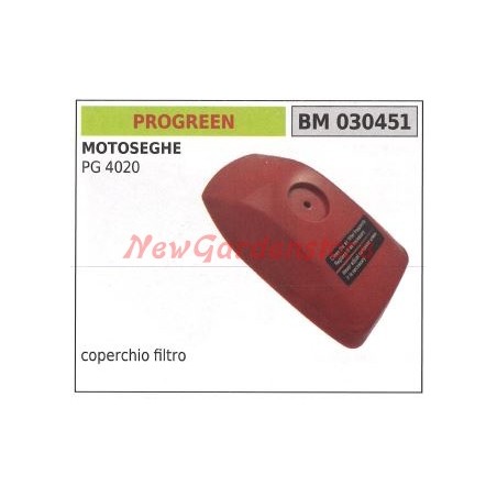 Coperchio filtro aria PROGREEN per motosega PG 4020 PG4020 030451 | NewgardenParts.com