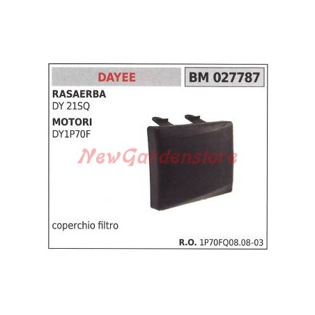 Coperchio filtro aria DAYEE per rasaerba DY 21SQ e motori DY1P70F 027787 | NewgardenParts.com