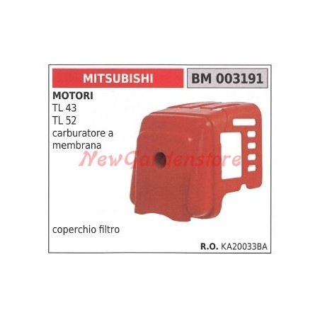 Coperchio filtro aria MITSUBISHI motore 2tempi decespugliatore tagliasiepe003191 | NewgardenParts.com