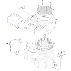 Coperchio filtro aria ORIGINALE STIGA motore TRE 635V trattorino 118551635/0 | NewgardenParts.com