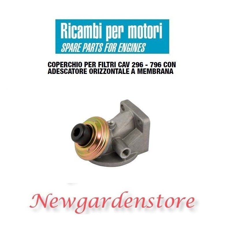 Coperchio filtro CAV 296 796 adescatore orizzontale 12085 M14x1,5 uscita destra