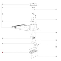 Coperchio inferiore stazione ricarica ORIGINALE BLUEBIRD robot AB12.01.00.0224 | NewgardenParts.com