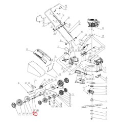 Coperchio interno ruota posteriore tagliaerba modelli PG21SQN PROGREEN 055675 | NewgardenParts.com