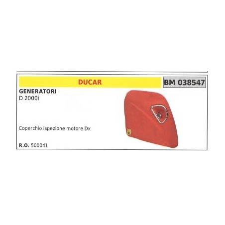 Coperchio ispezione motore destro DUCAR per generatore D 2000i | NewgardenParts.com