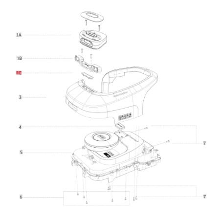 Coperchio modulo ultrasuoni ORIGINALE BLUEBIRD robot rasaerba AB.50.0017.00 | NewgardenParts.com