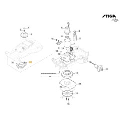 Coperchio ORIGINALE STIGA robot rasaerba tagliaerba Stig - g300 322110132/0 | NewgardenParts.com