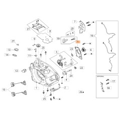 ORIGINAL OLEOMAC chainsaw model GSTH 240 oil pump cover 50350093BR | NewgardenParts.com