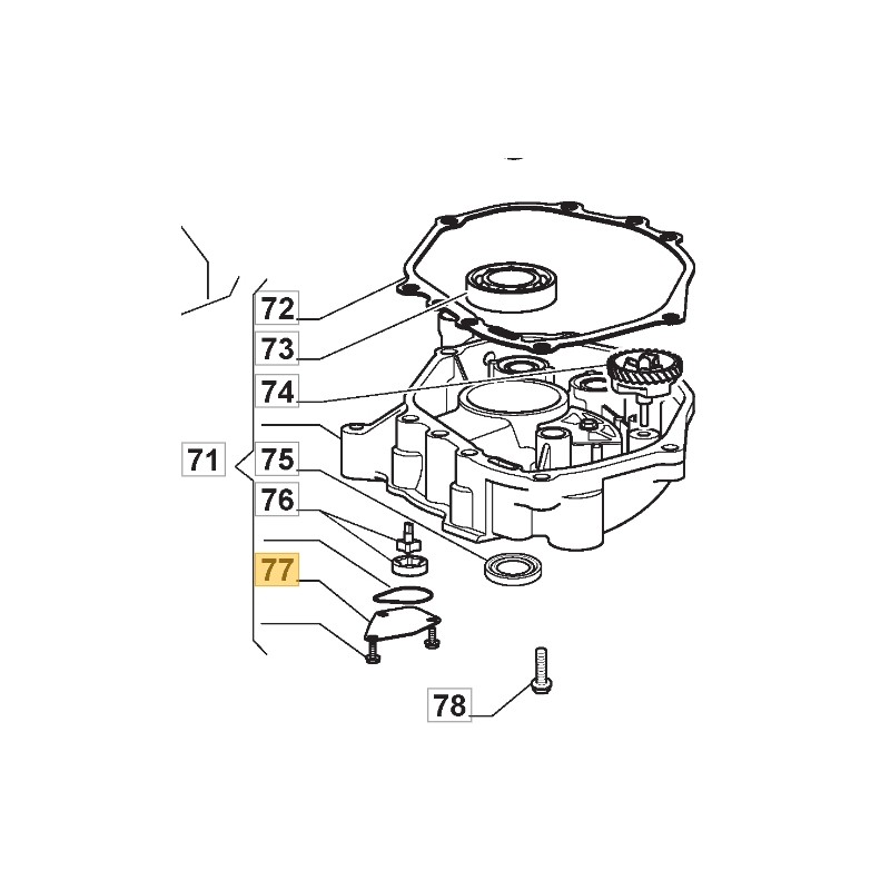 Coperchio pompa olio ORIGINALE STIGA motore GGP7500 414cc trattorino 118550223/0