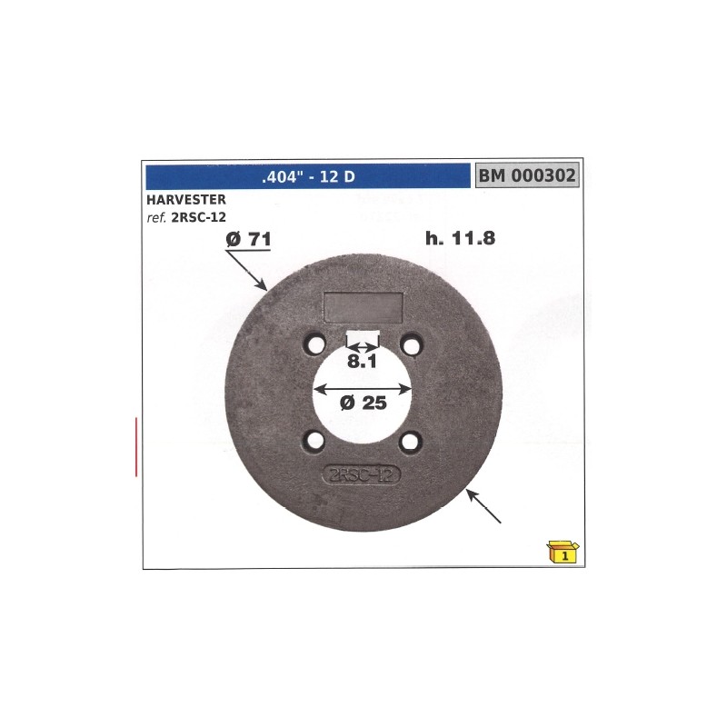 Anello autoallineante pignone HARVESTER denti 12 .404" 000302