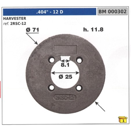 Anello autoallineante pignone HARVESTER denti 12 .404" 000302 | NewgardenParts.com