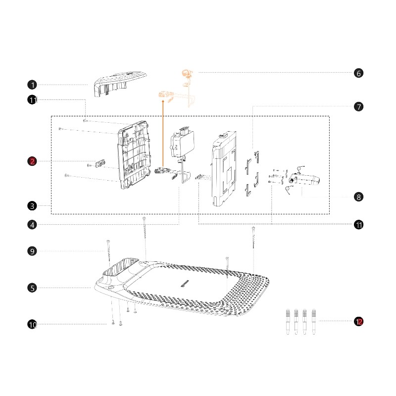 Coperchio protezione spina ORIGINALE BLUEBIRD robot i108E AB12.02.00.0133