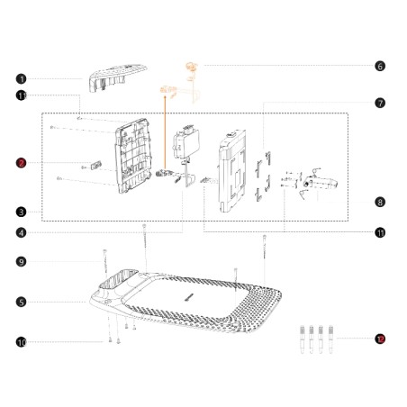 Coperchio protezione spina ORIGINALE BLUEBIRD robot i108E AB12.02.00.0133 | NewgardenParts.com