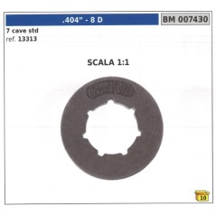 Chainsaw pinion self-aligning ring 8 teeth 7 slots