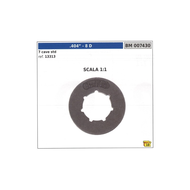 Chainsaw pinion self-aligning ring 8 teeth 7 slots