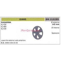 Coperchio ruota anteriore GIANS rasaerba tosaerba tagliaerba KJ 430 480 019289 | NewgardenParts.com