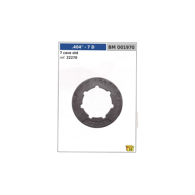 NEWGARDENSTORE sprocket self-aligning ring teeth 7 .404" 7 slots 001970