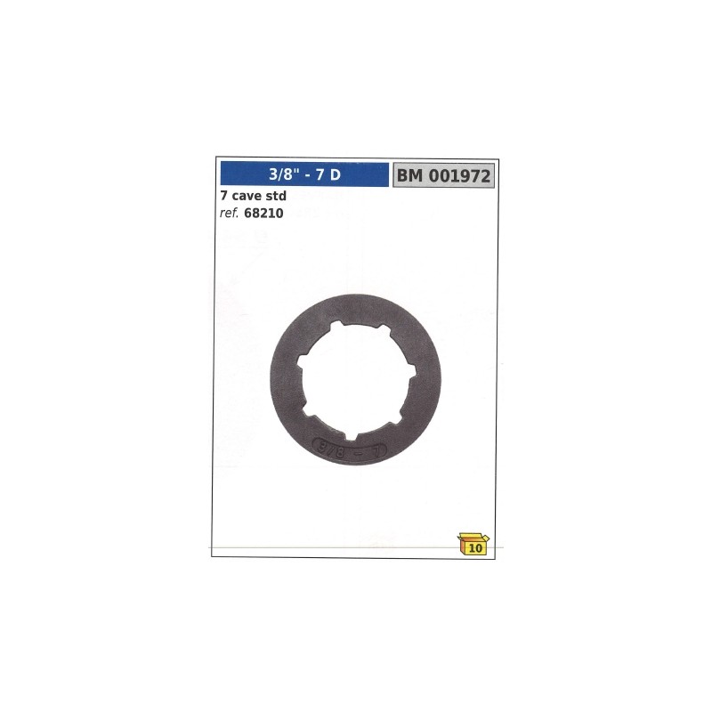 NEWGARDENSTORE sprocket self-aligning ring teeth 7 3/8" 7 slots 001972