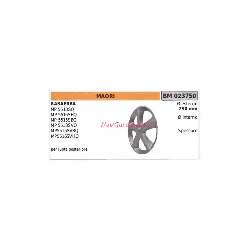 Coperchio Ruota posteriore MAORI rasaerba tosaerba tagliaerba MP 5518SQ 023750