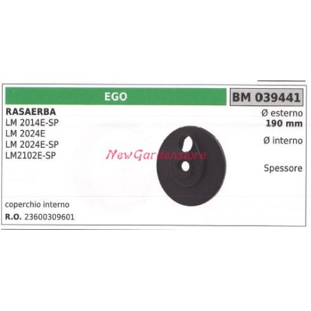 Coperchio ruota rasaerba tagliaerba tosaerba EGO LM 2014E-SP 2024E 039441 | NewgardenParts.com