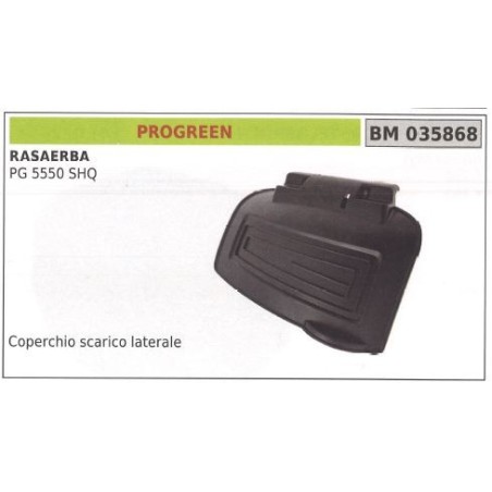 Coperchio scarico lat. PROGREEN rasaerba tosaerba tagliaerba PG 5550SHQ 035868 | NewgardenParts.com