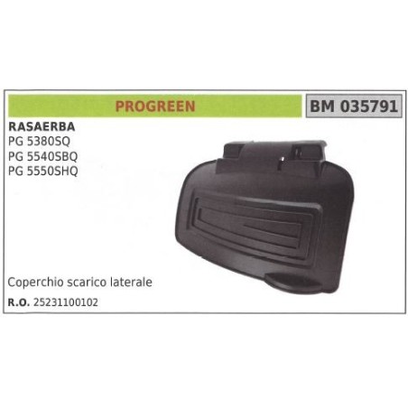 Coperchio scarico laterale PROGREEN rasaerba tosaerba tagliaerba PG5380SQ 035791 | NewgardenParts.com