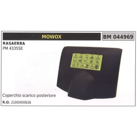 Coperchio scarico posteriore MOWOX rasaerba tosaerba tagliaerba PM 4335SE 044969 | NewgardenParts.com