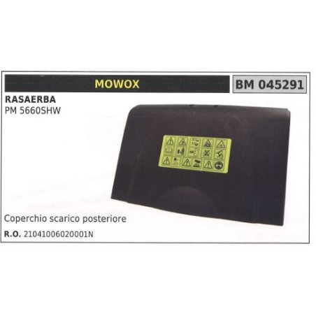 Coperchio scarico posteriore MOWOX rasaerba tosaerba tagliaerba PM5660SHW 045291 | NewgardenParts.com