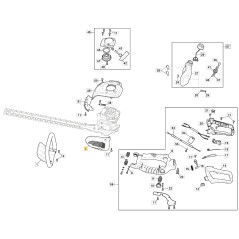Yellow silencer cover ORIGINAL STIGA hedge trimmer shp 60 118801428/0 | NewgardenParts.com