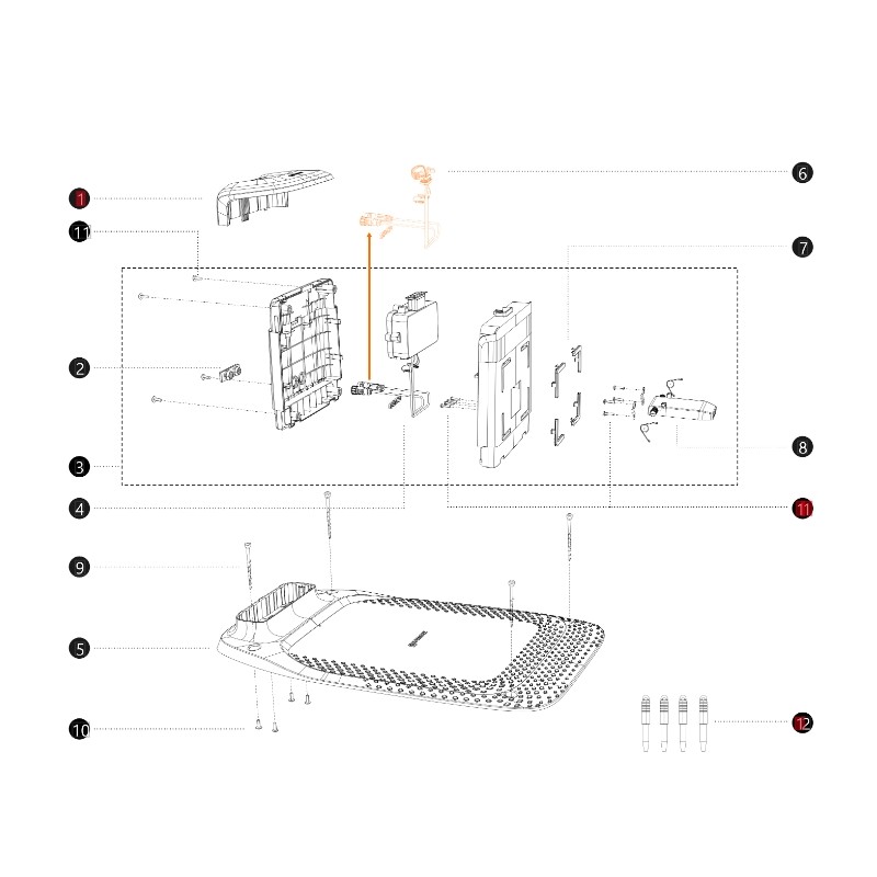 Coperchio stazione di ricarica ORIGINALE BLUEBIRD robot i108E AB12.02.00.0122