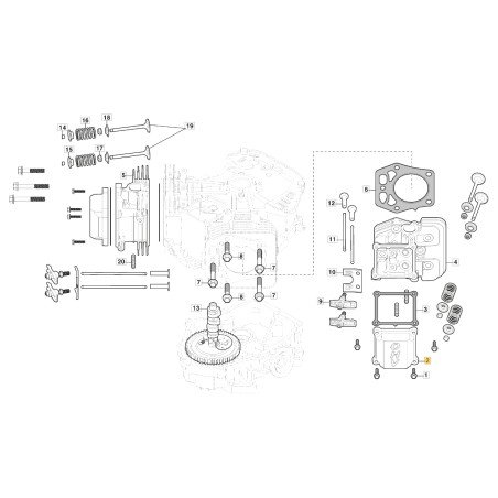 Coperchio valvole ORIGINALE STIGA motore TRE 586V trattorino 118551549/0 | NewgardenParts.com