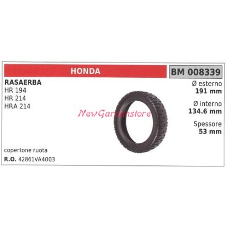 Copertone ruota HONDA rasaerba tosaerba tagliaerba HRX 194 214 008339 | NewgardenParts.com