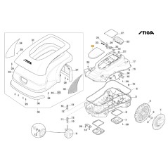 Copertura - A10000 ORIGNALE STIGA a10000 rtk robot rasaerba 381110017/0 | NewgardenParts.com