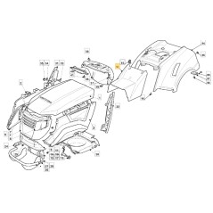 Copertura centrale trattorino rasaerba modelli 1436H ORIGINALE STIGA 325110363/0 | NewgardenParts.com