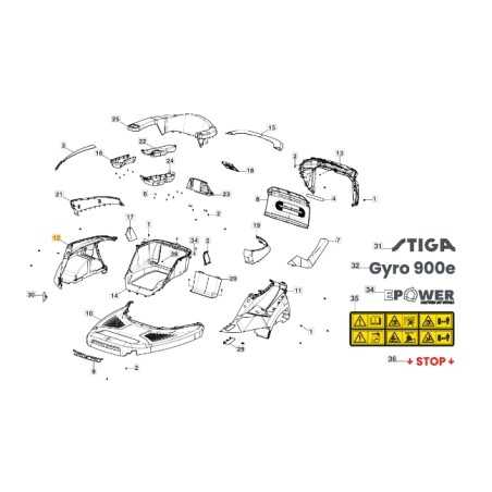Right seat cover for tractor models GYRO900e ORIGINAL STIGA 337110413/0 | NewgardenParts.com
