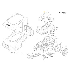 Copertura display - a1000 rtk ORIGINALE STIGA robot rasaerba 381119744/0 | NewgardenParts.com