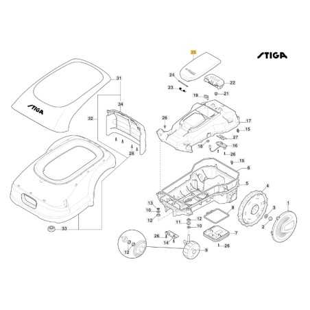 Displayabdeckung - a1000 rtk ORIGINAL STIGA Roboter-Rasenmäher 381119744/0 | NewgardenParts.com