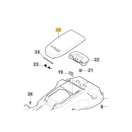 Copertura display - a500 ORIGINALE STIGA robot rasaerba tagliaerba 381119747/0 | NewgardenParts.com