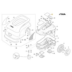 Copertura display - ePower ORIGINALE STIGA a3000 rtk robot rasaerba 381119742/0 | NewgardenParts.com