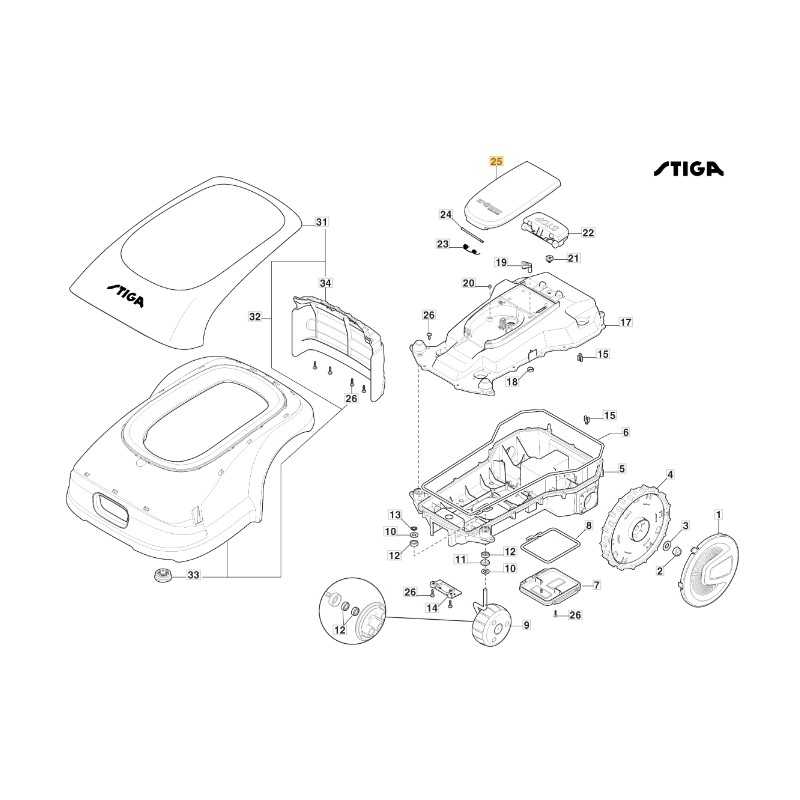 Displayabdeckung - G 300 ORIGINAL STIGA Roboter-Rasenmäher mower 381119738/0