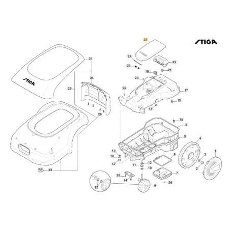 Displayabdeckung - G 300 ORIGINAL STIGA Roboter-Rasenmäher mower 381119738/0 | NewgardenParts.com