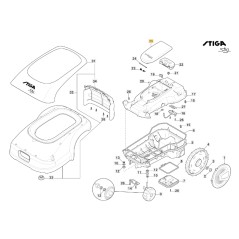 Displayabdeckung ORIGINAL STIGA Roboter-Rasenmäher Stig 300 381119708/0 | NewgardenParts.com